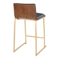 thumbnail image 6 of Mason Counter Stools for Kitchen Counter in Wood, Gold Metal, and Faux Leather, Counter Height Chairs, Bar Stools Set of 2, Counter Height Chairs, Bar Stools For Kitchen Island, 6 of 6