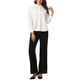 thumbnail image 2 of CAMISA DE TRABAJO PARA MUJERES INSPIRE CHIC DE MANGA LARGA CON BORDADO Y CUELLO, CAMISA DE BOTONES, L, BLANCA, 2 of 5