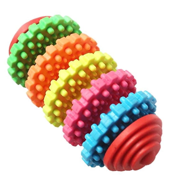 Juguetes de goma para perros Perro colorido dentición dental juguetes para masticar saludables forma de engranaje perro mascota jugando para pequeños