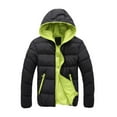 thumbnail image 3 of Women's Solid Color Hooded Parka Jacket with Zipper Pockets Long Sleeve Outerwear Casual Winter Coat Fashion Essential for Women | CSEONE,Black L, 3 of 7