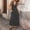01 Black, variant on Women's Deep V Neck Polka Dot Wrap Tie Side Slit Flowing Maxi Dress with Sheer Mesh Insert and Back Cutout