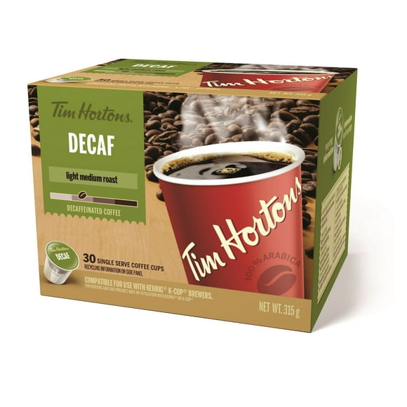 Tim Hortons Decaf Light Medium Roast Decaffeinated Coffee