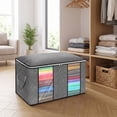thumbnail image 5 of 6 Pack Clothes Storage Bags Foldable Clear Window Reinforced Handles, Bedroom Organizing, 5 of 7
