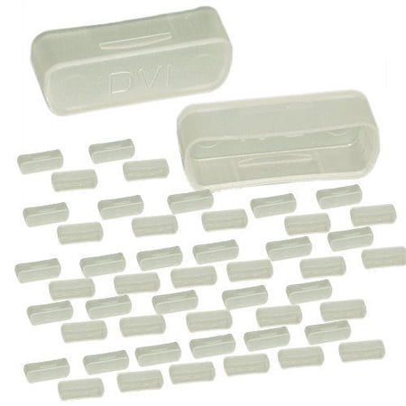 Kentek Lot of 50 PCs DVI video port jack snap-in dust dirt cover clear color female type for DVI-I  DVI-A  DVI-D