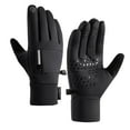 thumbnail image 2 of Womens Mens Winter Gloves Fleece Lined Touchscreen Solid Color Waterproof Windbreaker Non-Slip Thermal Warm Motorcycle Ski Snow Glove, 2 of 5