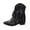 Black, variant on Ankle Boots Women Casual Versatile Round Toe Chunky Heel Thick Soled Comfortable Solid Color Short Boots Fall Winter Women Shoes