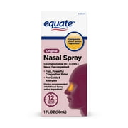 Equate Maximum Strength Nasal Spray, Fast Powerful Congestion Relief For Colds and Allergies, 1 Fluid Ounce