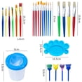 thumbnail image 4 of Juego de 34 vasos de pintura antiderrames. Los suministros de pintura incluyen vasos de pintura con tapas, bandeja de paleta, juego de pinceles de pintura de varios tamaños para regalos de, 4 of 7