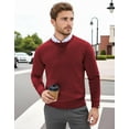 thumbnail image 5 of COOFANDY Men's Crew Neck Knitted Pullover Slim Fit Lightweight Sweatshirt all-Season Casual Dressy Wear, 5 of 6
