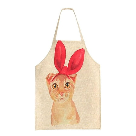 

Kitchen Antifouling Household Daily Use Cotton And Linen Sleeveless Apron