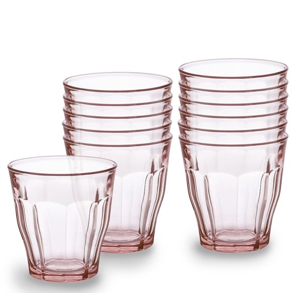 Duralex Picardie Pink Glass Tumbler 250ml, Set of 12