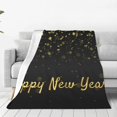 thumbnail image 4 of Cauagu Happy New Year Pattern Flannel Bed Blankets,Fleece Blanket Comfortable Air Conditioning Blanket for Sofa Bed Travel Couch & Living Room -60"x50", 4 of 8