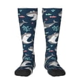 thumbnail image 1 of Balery Friendly Smiling Sharks Calcetines novedosos Calcetines deportivos Calcetines hasta la rodilla Calcetines de algodón Calcetines originales y geniales, 1 of 6