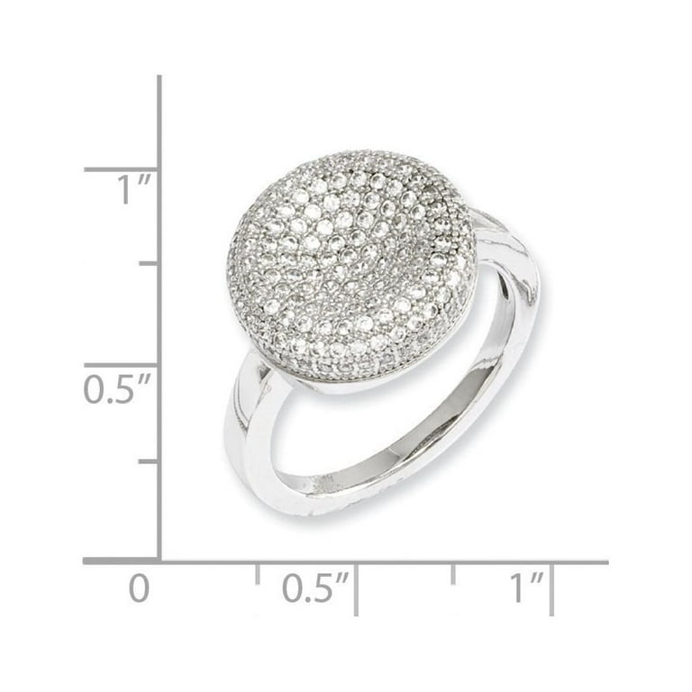 Sterling Silver & CZ Brilliant Embers 3mm Band Sterling Silver & CZ Brilliant Embers 3mm Band