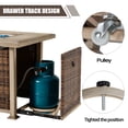 thumbnail image 4 of Homrest 50 inch Fire Pit Table,Aluminum table top,propane,Gray and Brown Half-Round Rattan, 4 of 10