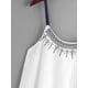 thumbnail image 3 of Playeras,Blusas y Tops,Ropa para Mujer Verano Tops Camiseta sin mangas bordada para mujer, blusa sin mangas de gasa, blusa para mujer (White, XL), 3 of 6