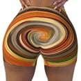 thumbnail image 2 of Balery Colorful Swirl Pantalones cortos de entrenamiento estampados para mujer, sin costuras, ajustados, para gimnasio, yoga, correr, deportes, ejercicio activo, fitness.-Small, 2 of 8