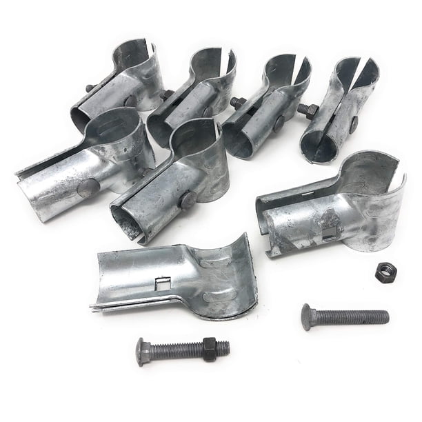 Chain Link Fence End Rail Clamps with Bolts & Nuts 1-7/8
