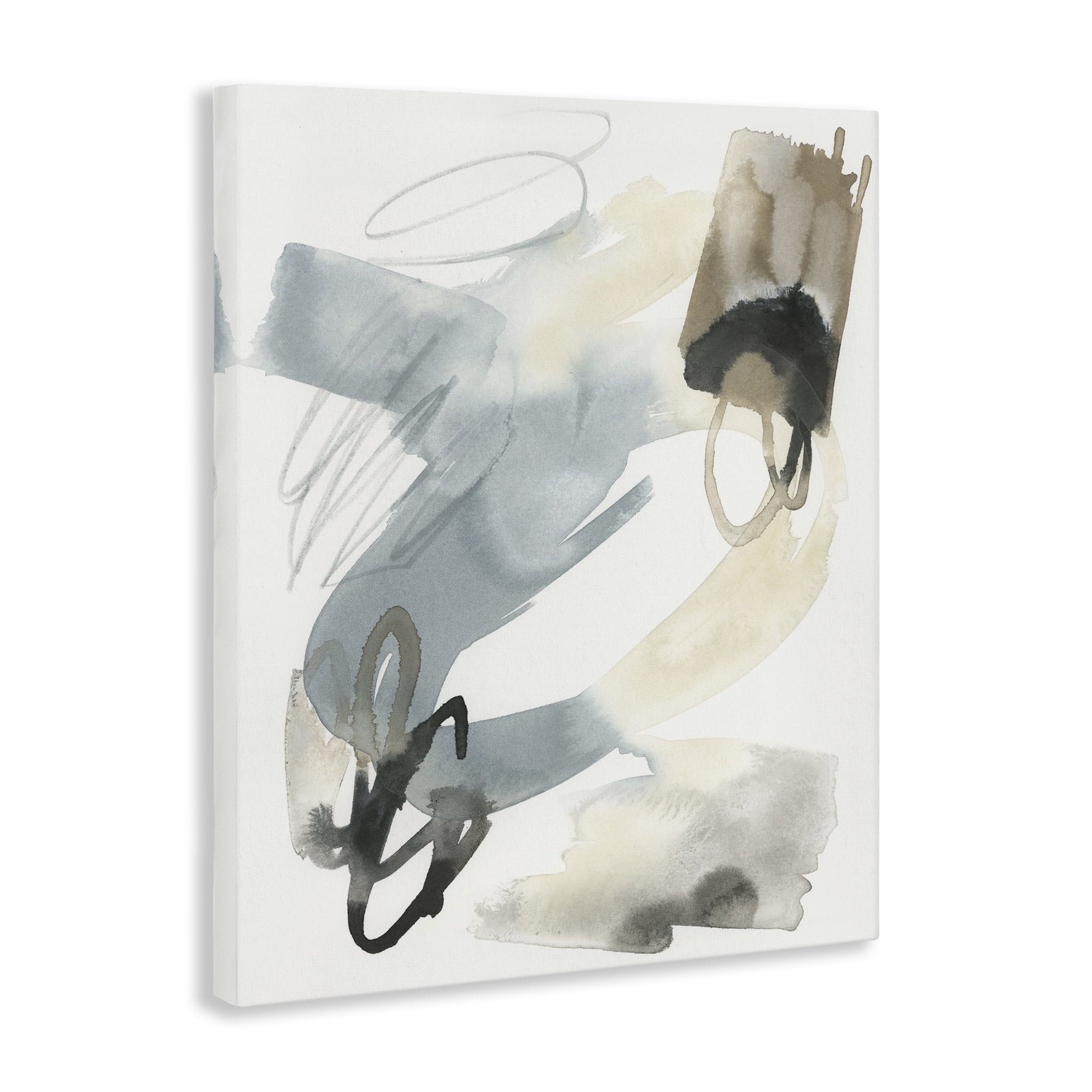 Stupell Industries Watercolor Paint Strokes Abstract Painting Gallery Wrapped Canvas Art Print Wall Art, 36 x 48
