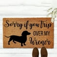 thumbnail image 4 of Sorry If You Trip Over My Wiener Door Mat,Funny Dachshund Weiner Dog Welcome Front Porch Decor Doormat Indoor Outdoor Entrance Way Area Rug Non-Slip Floor Mat for Kitchen Bathroom,Home Decor, 4 of 5