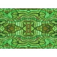 thumbnail image 1 of Ahgly Company Indoor Rectangle Patterned Nebula Green Area Rugs, 5' x 8', 1 of 6