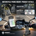 thumbnail image 6 of TSBIFV Auto-Locking Bike Phone Holder, One-Button Release Phone Mount for Bike Motorcycle - Bicycle Handlebar Phone Mount For 4.7" - 7.2" Phones,Black, 6 of 7