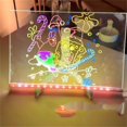 thumbnail image 5 of LED Light Up Drawing Board, Transparent Writing Glow Board for Kids DIY Crafts, USB Powered Message Board with Smooth Surface, 5 of 10