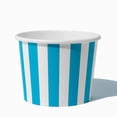 thumbnail image 2 of UNIQ 16 oz Blue Striped Madness Ice Cream Cups - 1000/Case, 2 of 2