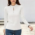 thumbnail image 5 of Wowcloth Womens Solid Color Long Sleeve Reversible Thermal Top, Soft Fleece Lining, Warm and Comfortable for Everyday Wear and Layering, 5 of 5
