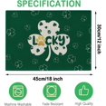 thumbnail image 2 of Happy St. Patricks Day Placemats Set of 4 Lucky Shamrock Dog Paw Table Mats Seasonal Spring Kitchen Dining Indoor Outdoor Party Decor 12x18 Inch, 2 of 5