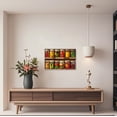 thumbnail image 2 of ZHONGYUTONG Colorful Kitchen Canvas Wall Art Farmhouse Spices Food Pictures Prints Vegetables Mason Jar Painting for Dining Room Decor Framed (12.00" x 18.00"), 2 of 5