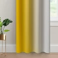thumbnail image 4 of Yakamok Yellow Grommet Light Blocking Ombre Curtains,Room Darkening Window Drapes for Bedroom/Living Room, 52x84 inches, 2 Panels, 4 of 6