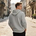 thumbnail image 3 of Fabrcox Loose Fit M-3xl Men's Hoodies Long Sleeve Fleece Lined Winter Hooded with Pockets Casual Light Weight Basic Loose Fit Hooded Light Gray XXXL, 3 of 3