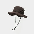 thumbnail image 2 of ZQUUVOU Sun Hat for Men Women Waterproof Quick Dry Bucket Hats Solid Color Packable Foldable Rain Sun Hat Lightweight Hiking Hat Coffee, 2 of 4