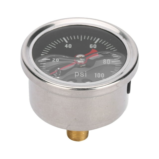 Wchiuoe Manomètre Universel de Carburant Manomètre Rempli de Liquide de Pression, Moteur de Voiture pour Régulateur de Pression de Carburant Universel