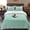 Mint Green, variant on Queen Size Duvet Cover 4 Piece Bedding Set Gradient Wallpapers Bed Sheet Sets Soft Microfiber Comforter Cover with Flat Sheet 2 Pillow Shams