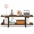 thumbnail image 4 of Furinno TURN-N-TUBE 2-Tier 47.2" Wide Toolless Book Shelf Amber Pine, 4 of 5