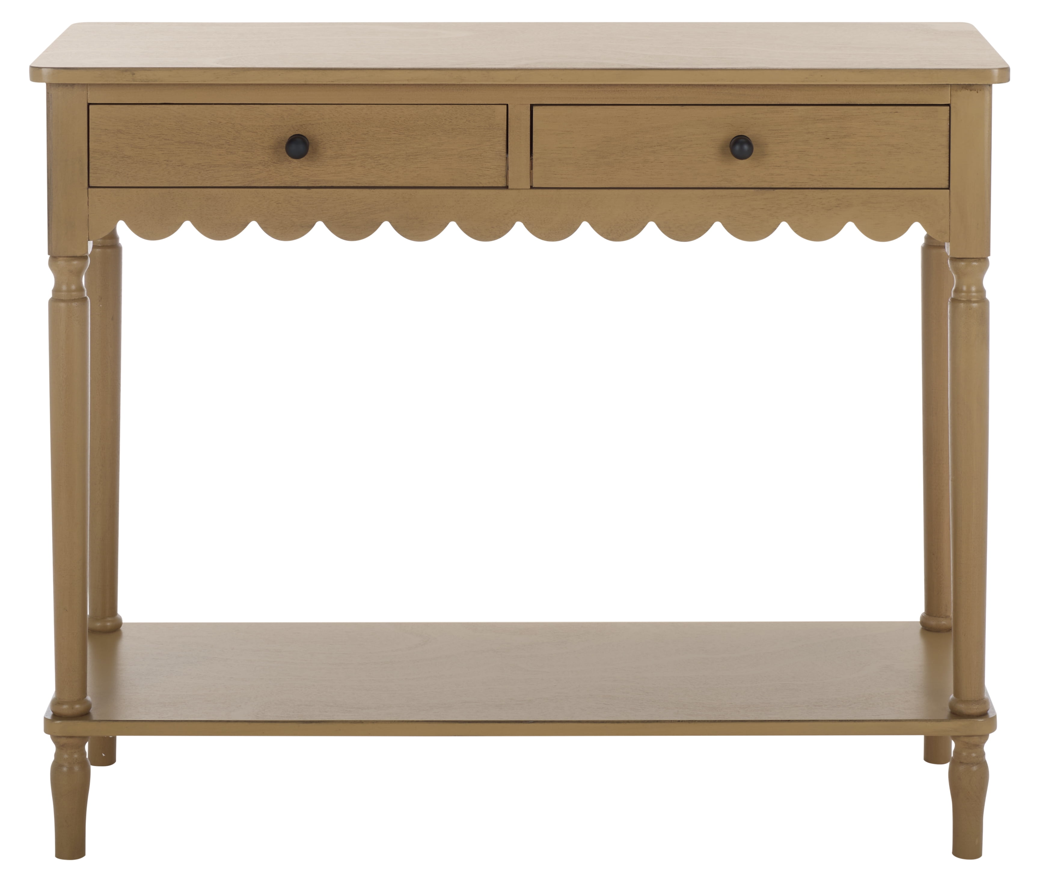 Safavieh Haven Traditional 2 Drawer Wood Console Table, Desert Brown