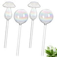 thumbnail image 1 of 4 globos de riego para plantas, inserto de maceta de vidrio iridiscente con autorriego, dispositivo de riego con forma de hongo y globo transparente con degradado de arcoíris, 1 of 7
