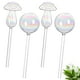 thumbnail image 1 of 4 globos de riego para plantas, inserto de maceta de autorriego iridiscente de vidrio, dispositivo de riego de globo y seta transparente de color degradado de arcoíris, 1 of 1