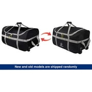 REDCAMP Xlarge Foldable Roller Duffel Bag with Wheels 120L, 210D Oxford Collapsible Duffel Bag with Rollers for Camping Travel Gear, Black