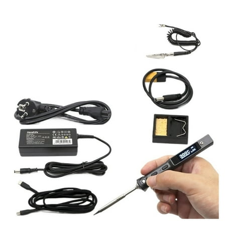 

USB Soldering Iron Kit Adjustable Temperature Digital Soldering Station 24V 3A Power Supply