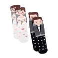 thumbnail image 3 of Calcetines de boda Yuyangstore 2 pares regalo de pareja novio y novia, 3 of 8