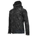 thumbnail image 2 of VBTAPA Mens Camo Rain Jacket Waterproof Windbreaker Jackets Military Tactical Jacket Outdoor Lightweight Hooded Raincoat with Multiple Pockets Lightning Deals Black XL, 2 of 7