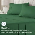 thumbnail image 5 of CGK Linens Extra Soft Pillowcases Set of 4 - King Size Hotel Luxury Breathable & Cozy 4-Piece Pillow Covers, Emerald Green, 5 of 7