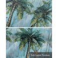 thumbnail image 6 of Coastal Blue Green Kitchen Valances for Windows Farmhouse Linen Window Valance Curtain for Living Room Window Treatment Ocean Beach Tropical Plant Starfish Valance Rod Pocket Topper, 54 x 18 Inch, 6 of 6