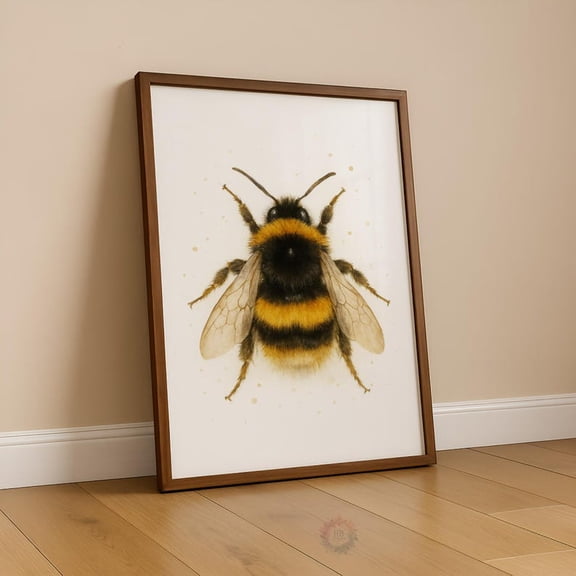 Abstract Bumblebee Illustration poster Wall Art Decor 8x12 UNFRAMED