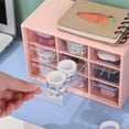 thumbnail image 4 of Caja de almacenamiento de cajones de escritorio Soledad Organizador de escritorio 9 rejillas rosa, 4 of 10