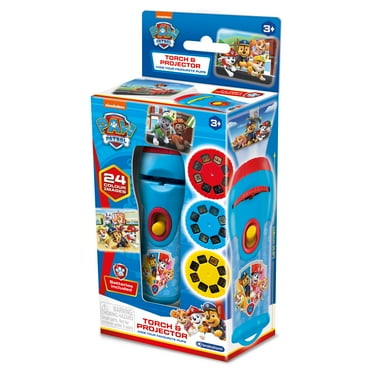 Nickelodeon: Paw Patrol Torch & Projector - Handheld Flashlight & Image Toy, 24 Color Cartoon Themed Images, Project 1 Meter, Brainstorm, Kids Ages 3 