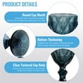 thumbnail image 3 of 6pcs Glass Goblet Vintage Stemware Wine Cup Retro Embossed Footed Glassware Wine Goblet for Iced Beverage Wine Cocktail (Blue), 3 of 6